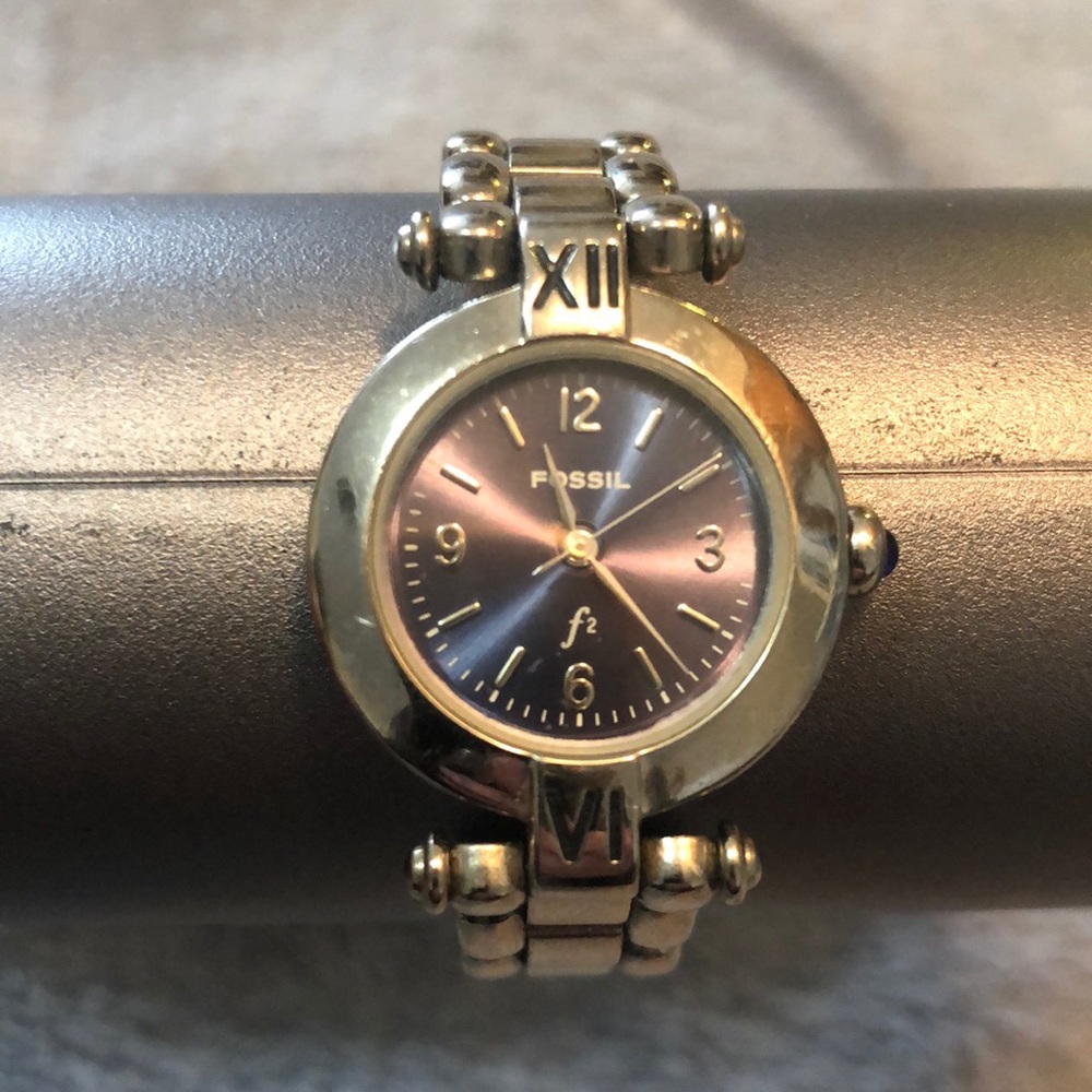 Fossil Watch Silver/Navy Blue 25mm
